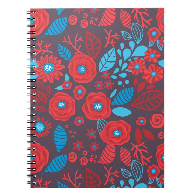 Cuaderno Patrón floral de Doodle (Frente)