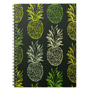 Cuaderno Patrón floral de doodle dibujado a mano. Palm leav