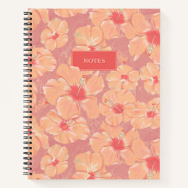 Cuaderno Patrón floral de durazno