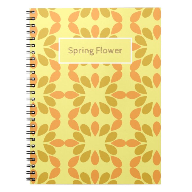 Cuaderno patrón floral de flor de primavera (Frente)