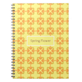 Cuaderno patrón floral de flor de primavera