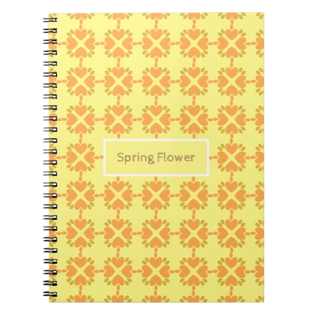 Cuaderno patrón floral de flor de primavera (Frente)