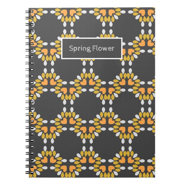 Cuaderno patrón floral de flor de primavera (Frente)