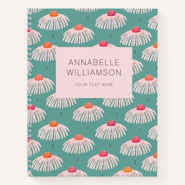 Cuaderno Patrón floral de Gerbera Daisy (Anverso)