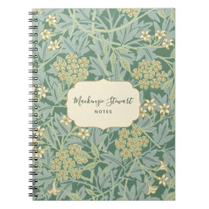Cuaderno Patrón floral de jazmín verde