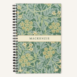 Cuaderno Patrón floral de jazmín verde