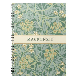 Cuaderno Patrón floral de jazmín verde