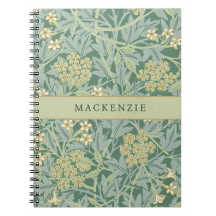 Cuaderno Patrón floral de jazmín verde