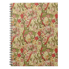 Cuaderno Patrón floral de lirio dorado de William Morris