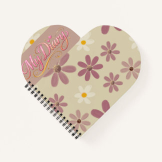 Cuaderno Patrón floral de margarita suave en romántico tono