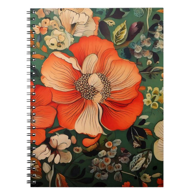 Cuaderno patrón floral de marineros (Frente)