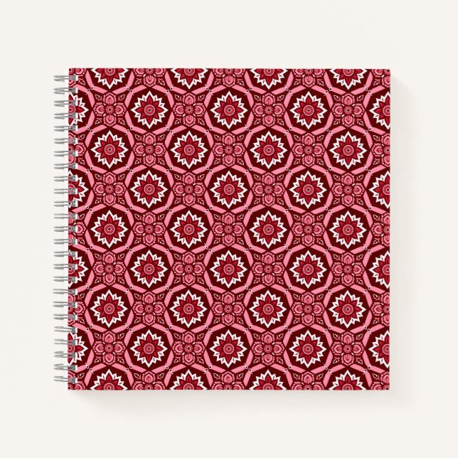 Cuaderno Patrón floral de Moda Boho de estilo (Anverso)