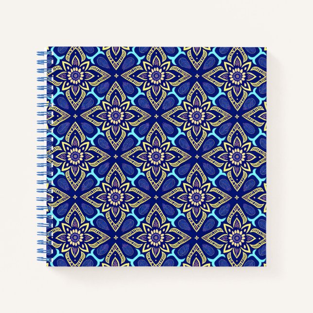 Cuaderno Patrón floral de Moda Boho de estilo (Anverso)