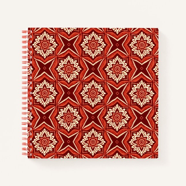 Cuaderno Patrón floral de Moda Boho de estilo (Anverso)