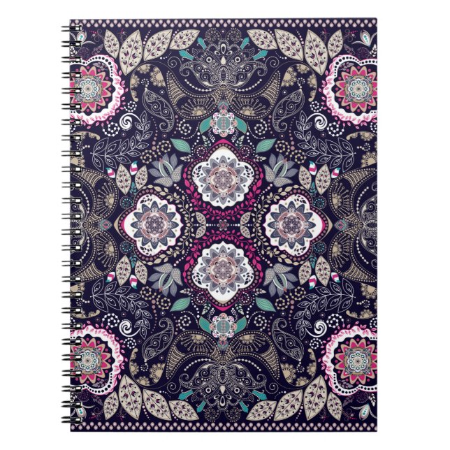 Cuaderno Patrón floral de Paisley (Frente)