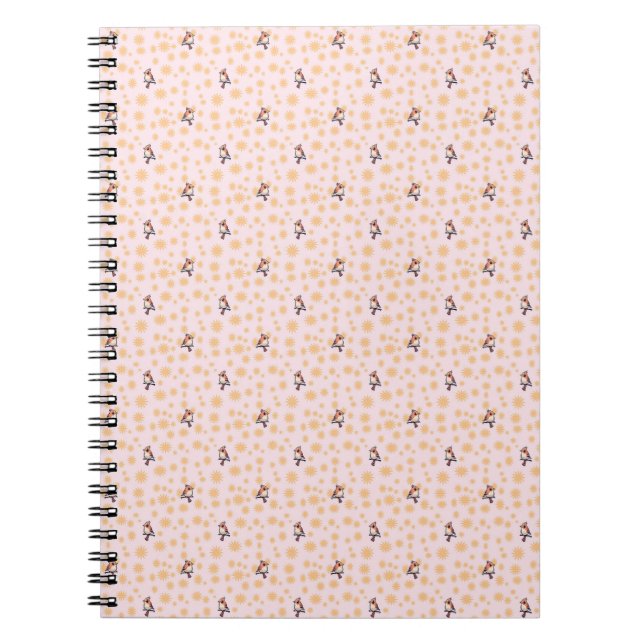 Cuaderno Patrón floral de pájaros (Frente)