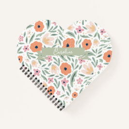 Cuaderno Patrón floral de primavera de Pastel