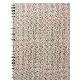 Cuaderno Patrón floral de ramita de utilidad de la década d