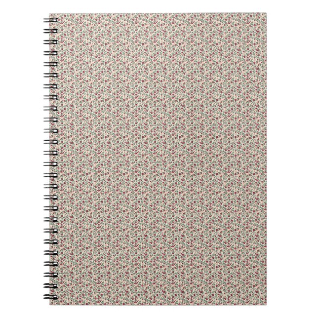 Cuaderno Patrón floral de ramita de utilidad de la década d (Frente)