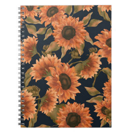 Cuaderno Patrón floral de superficie decorativa de moda tro
