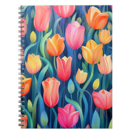 Cuaderno Patrón floral de Tulips