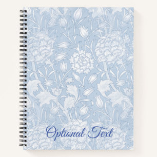 Cuaderno Patrón floral de William Morris en azul