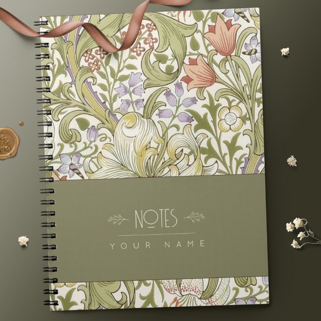 Cuaderno Patrón floral de William Morris Lily Art Nouveau (Subido por el creador)