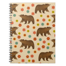 Patrón floral del oso