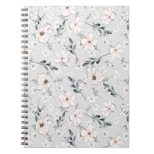 Cuaderno Patrón floral delicado.