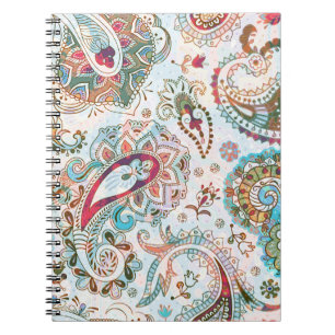 Cuaderno Patrón floral étnico jacobino