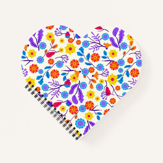 Cuaderno Patrón Floral Exótico Colorido-23146 (Anverso)