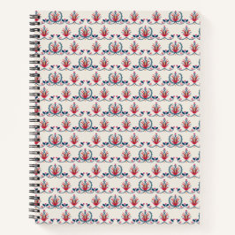 Cuaderno Patrón Floral Folclórico Húngaro
