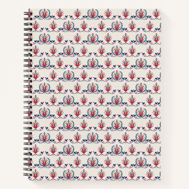 Cuaderno Patrón Floral Folclórico Húngaro (Anverso)