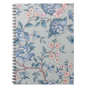 Cuaderno Patrón floral. Fondo transparente de las flores. F