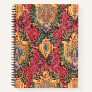 Cuaderno Patrón floral francés decorativo antiguo