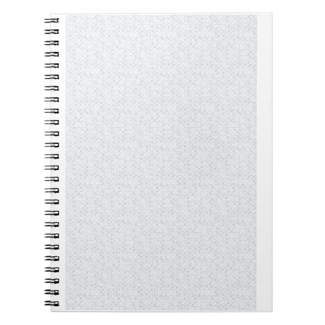 Cuaderno Patrón floral geométrico gris claro (Frente)