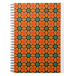 Cuaderno Patrón floral geométrico marroquí bohemio