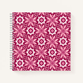 Cuaderno Patrón floral geométrico vintage
