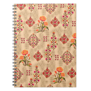 Cuaderno Patrón floral hongo abstracto sin soldadura