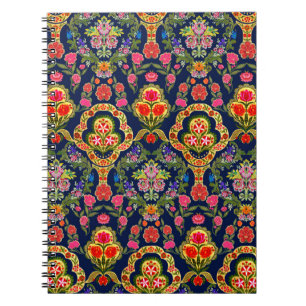 Cuaderno Patrón floral hongo étnico sin foco