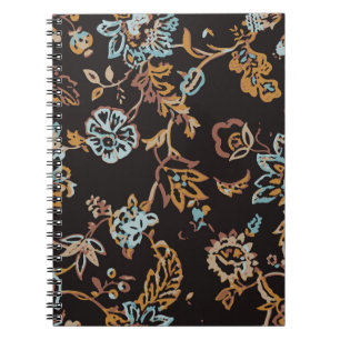 Cuaderno Patrón floral inmaculado. Textura dibujada a mano