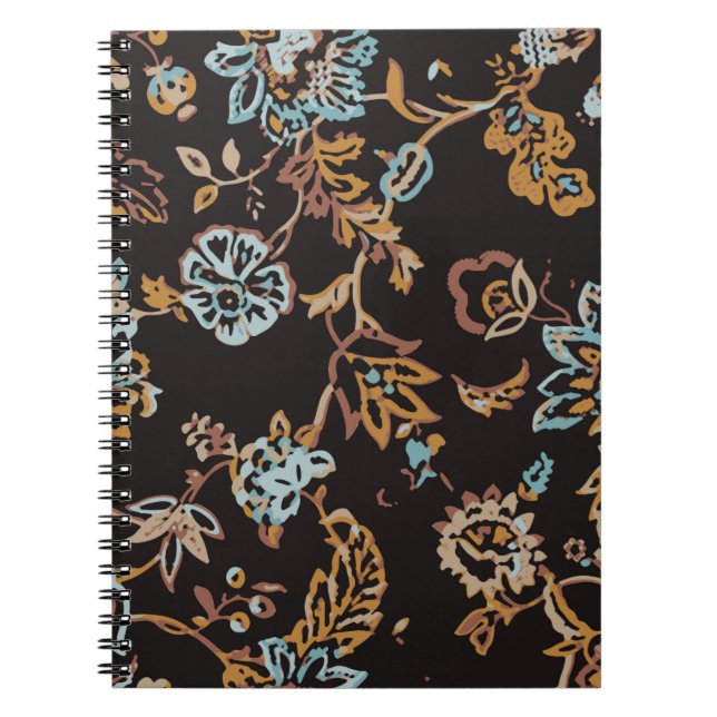 Cuaderno Patrón floral inmaculado. Textura dibujada a mano (Frente)