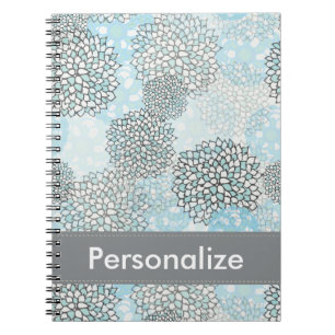 Cuaderno Patrón floral moderno de moda personalizado