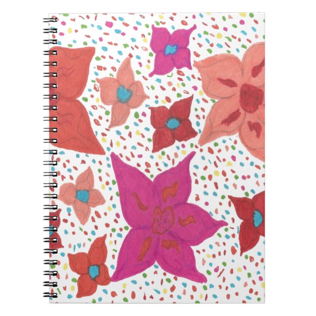 Cuaderno Patrón floral negrita (Frente)