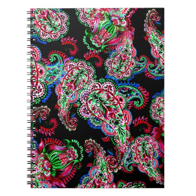 Cuaderno Patrón Floral Paisley, Origen Étnico. (Frente)