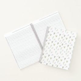 Cuaderno Patrón Floral Pastel – Impresión Botánica Elegante