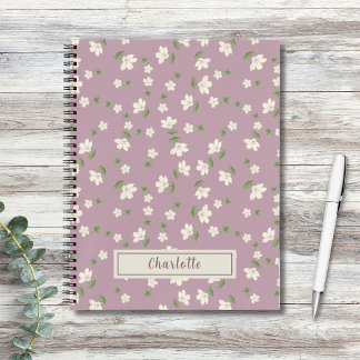 Cuaderno Patrón floral pequeño de geranio acuarela vintage