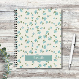 Cuaderno Patrón floral pequeño de geranio acuarela vintage
