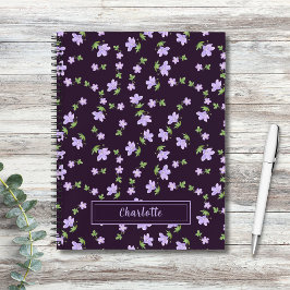 Cuaderno Patrón floral pequeño de geranio en acuarela vinta