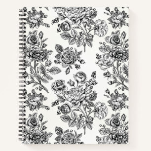 Cuaderno Patrón floral Rosa de época
